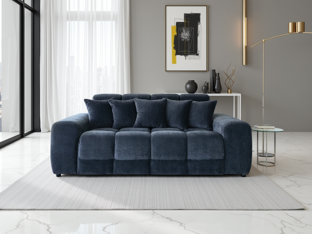 Jacob Sofa Black 3 Seater - Xshowhome