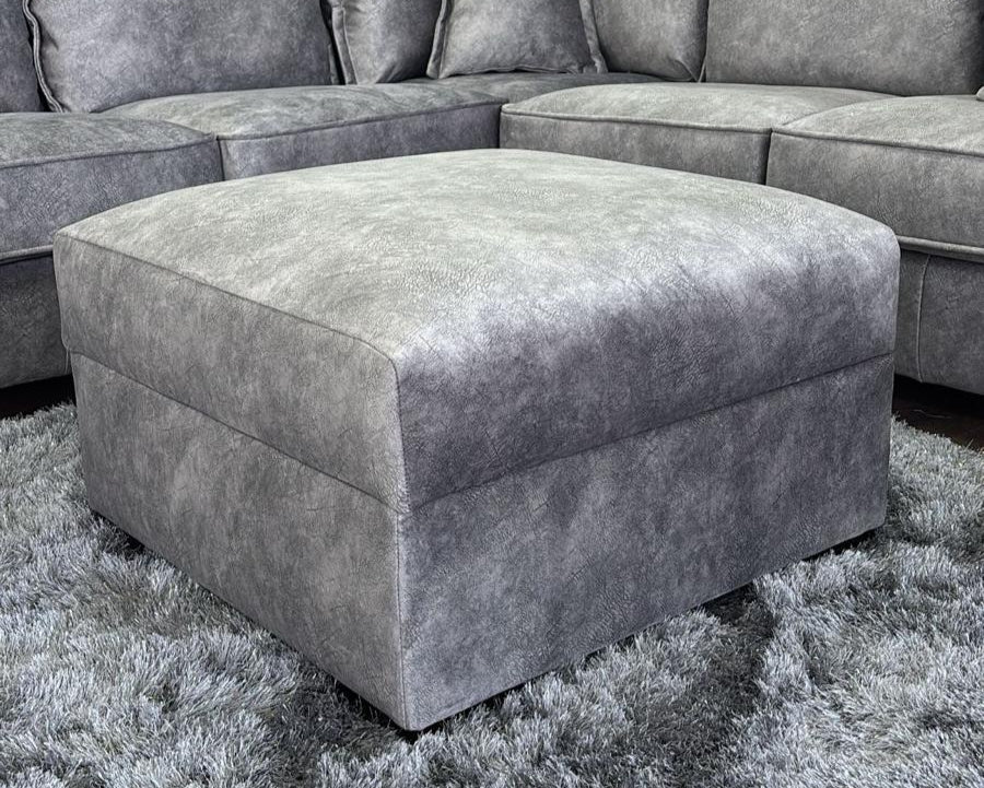 Serena Sofa Grey Footstool - Xshowhome