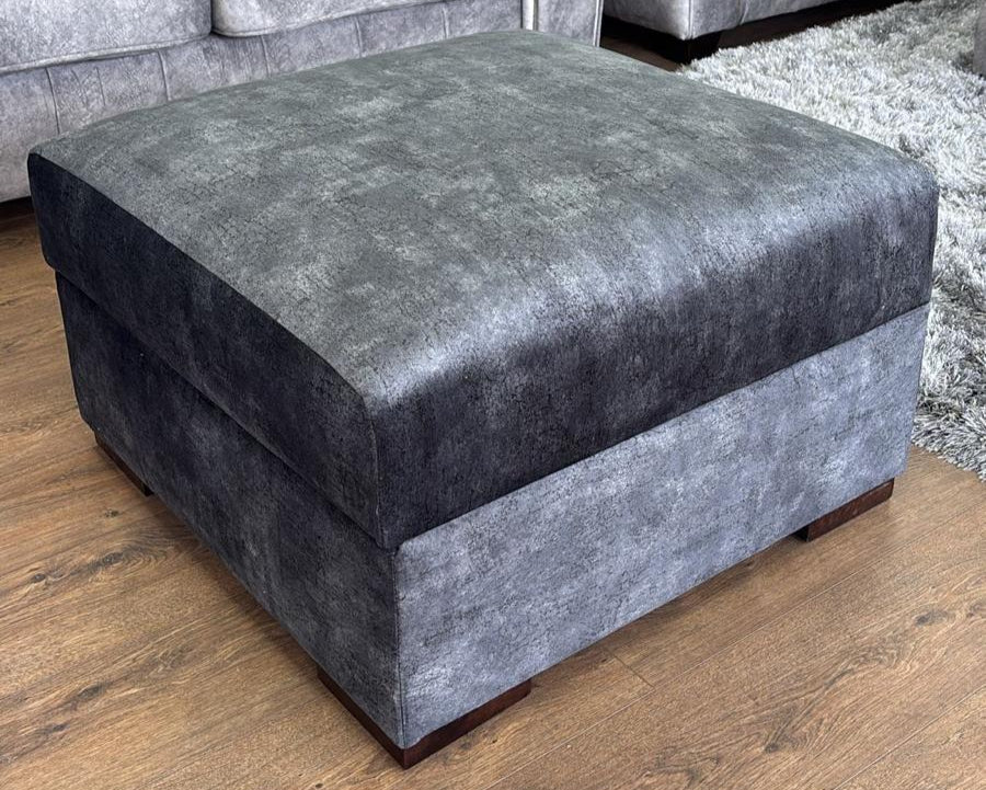 Serena Sofa Black Footstool - Xshowhome