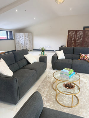 Ascot Sofa Charcoal 3+2 Set - Xshowhome