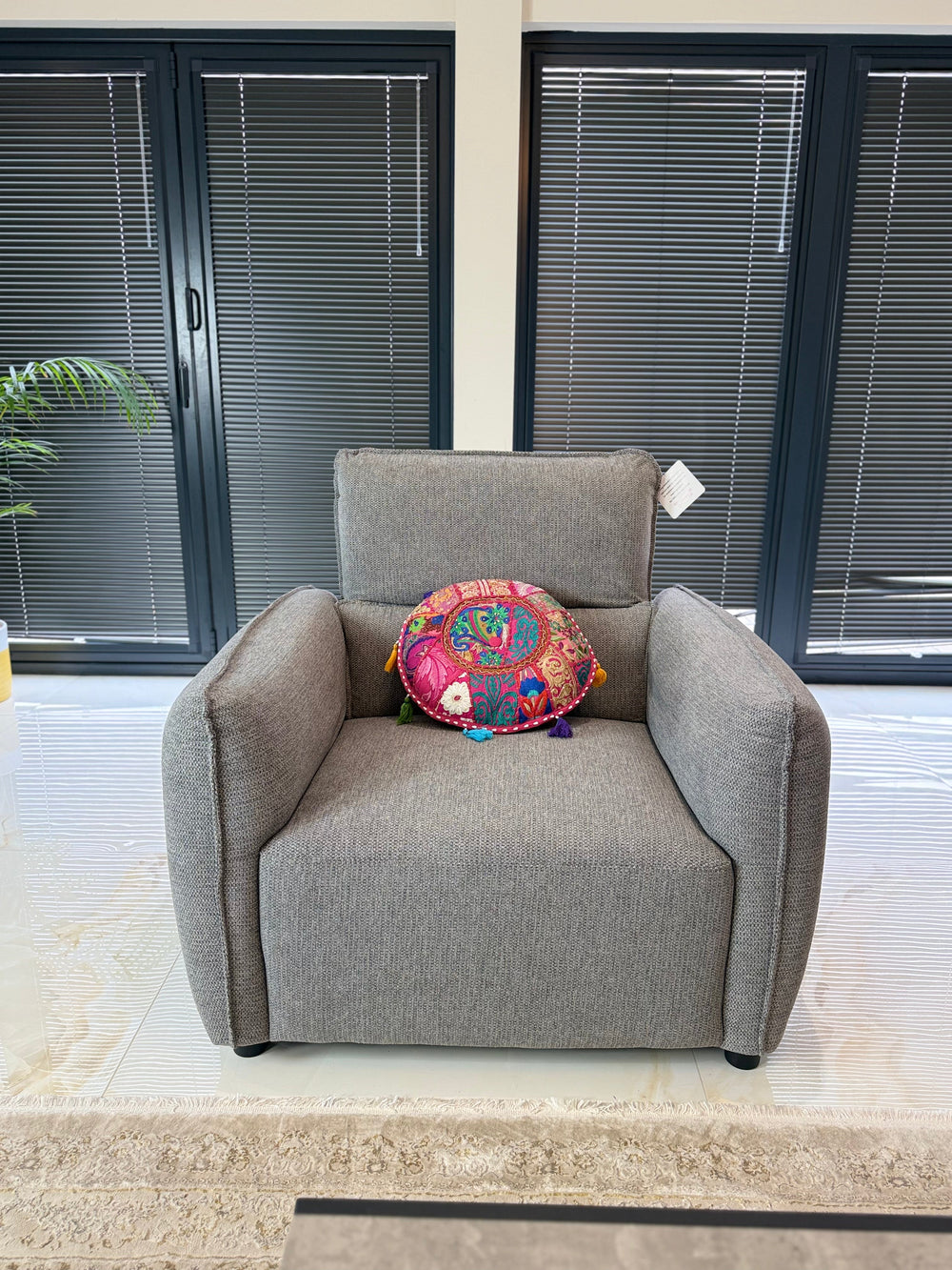 Ascot Sofa Grey Armchair - Xshowhome