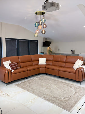Arizona Electric Recliner Sofa Tan Large Corner - Xshowhome