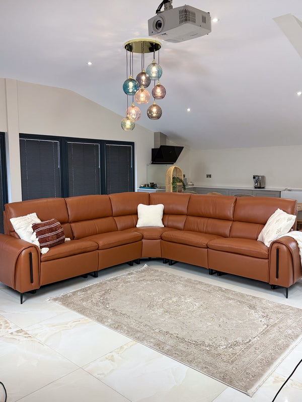 Arizona Electric Recliner Sofa Tan Large Corner - Xshowhome