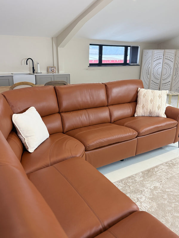 Arizona Electric Recliner Sofa Tan Large Corner - Xshowhome