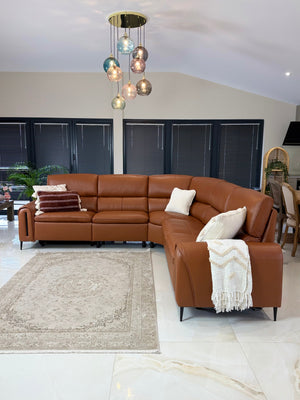 Arizona Electric Recliner Sofa Tan Large Corner - Xshowhome
