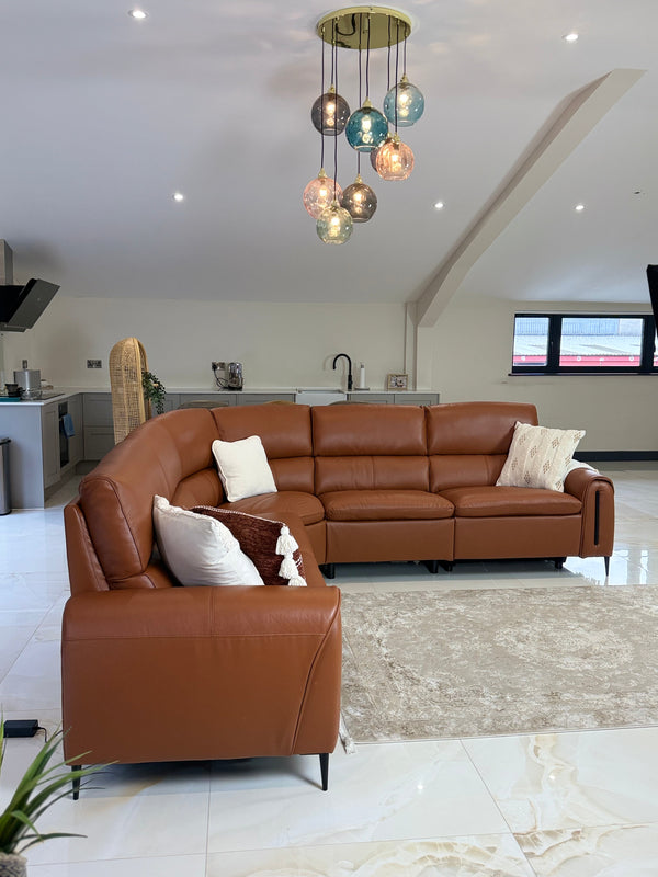 Arizona Electric Recliner Sofa Tan Large Corner - Xshowhome