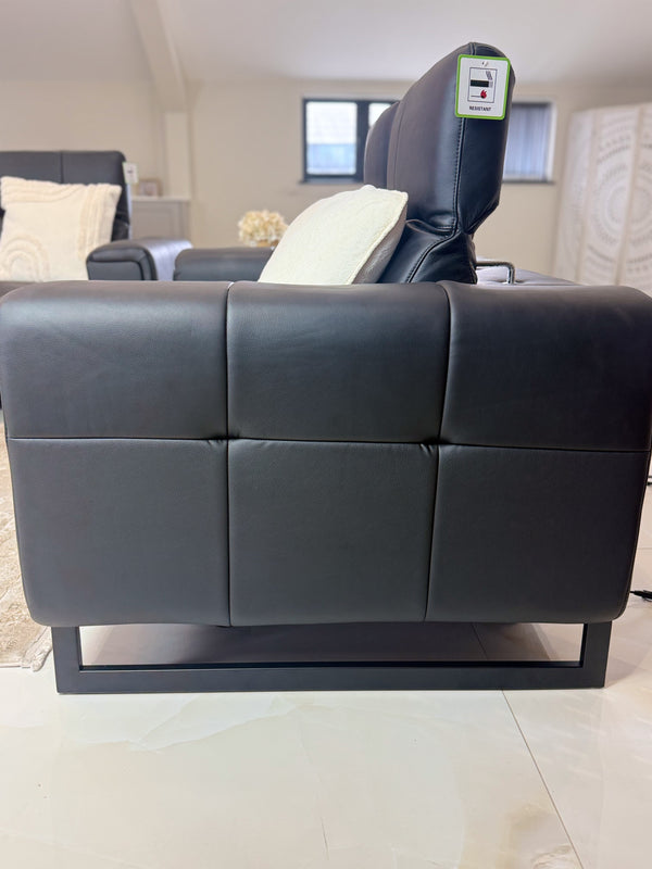 Richmond Electric Recliner Sofa Black 3+2 Set - Xshowhome