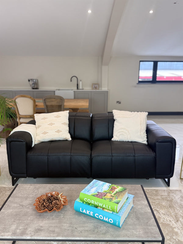 Richmond Electric Recliner Sofa Black 3+2 Set - Xshowhome