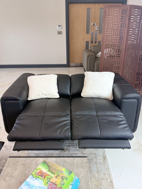 Richmond Electric Recliner Sofa Black 3+2 Set - Xshowhome