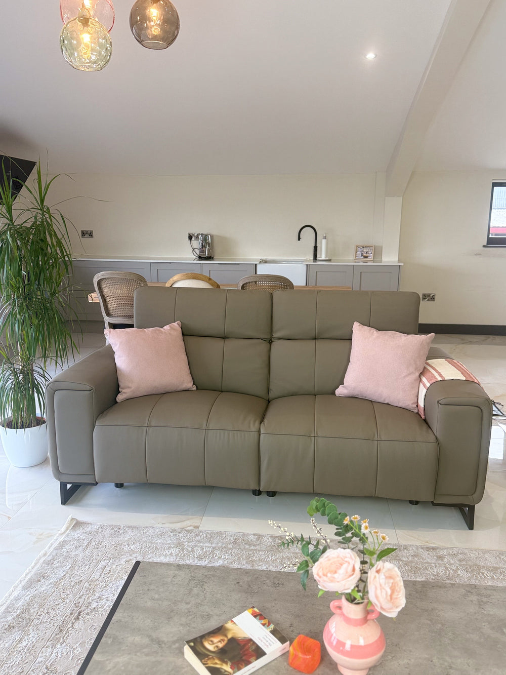 Richmond Electric Recliner Sofa Grey 3+2 Set - Xshowhome