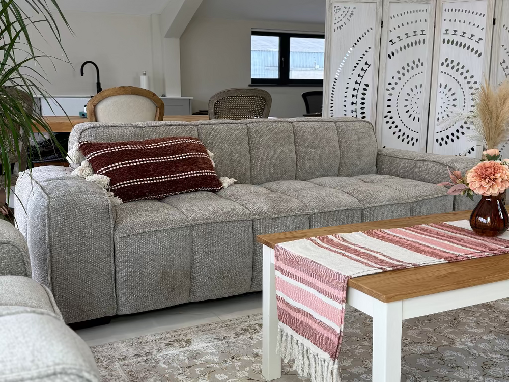 Paris Sofa Beige 3 Seater - Xshowhome