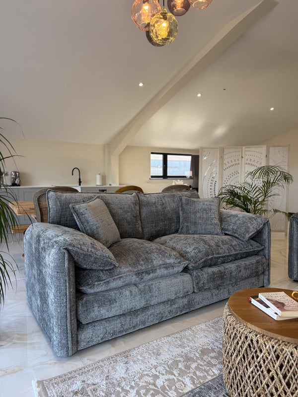 Solaya Sofa Grey 3 Seater - Xshowhome