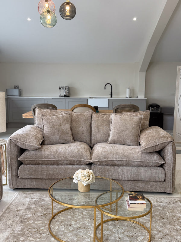 Solaya Sofa Beige 3 Seater - Xshowhome