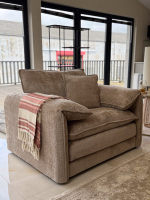 Solaya Sofa Beige Armchair - Xshowhome