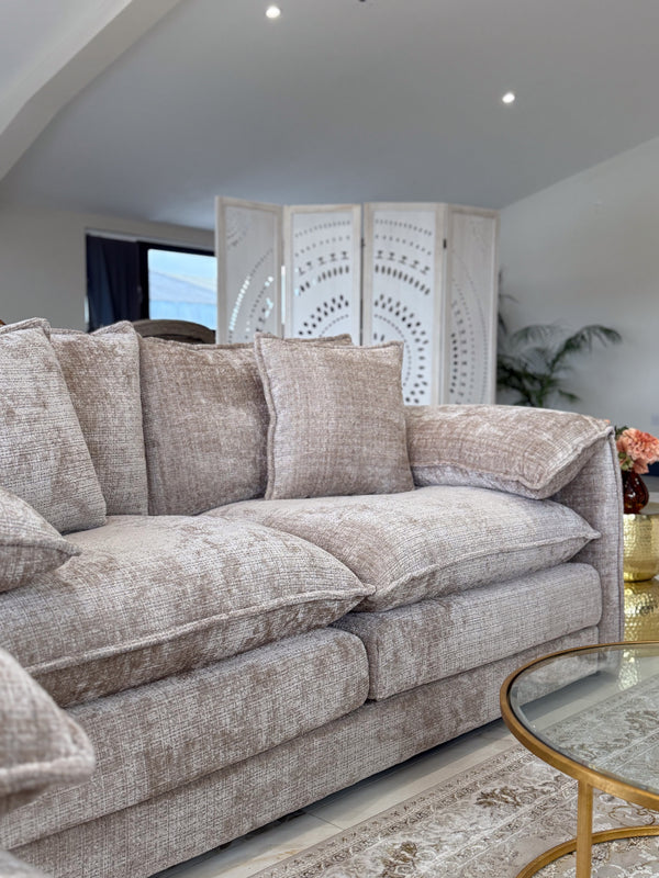 Solaya Sofa Beige 3 Seater - Xshowhome