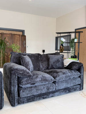 Solaya Sofa Black 2 Seater - Xshowhome