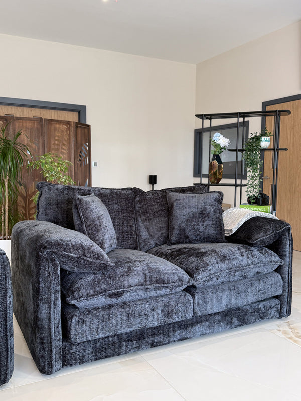 Solaya Sofa Black 2 Seater - Xshowhome