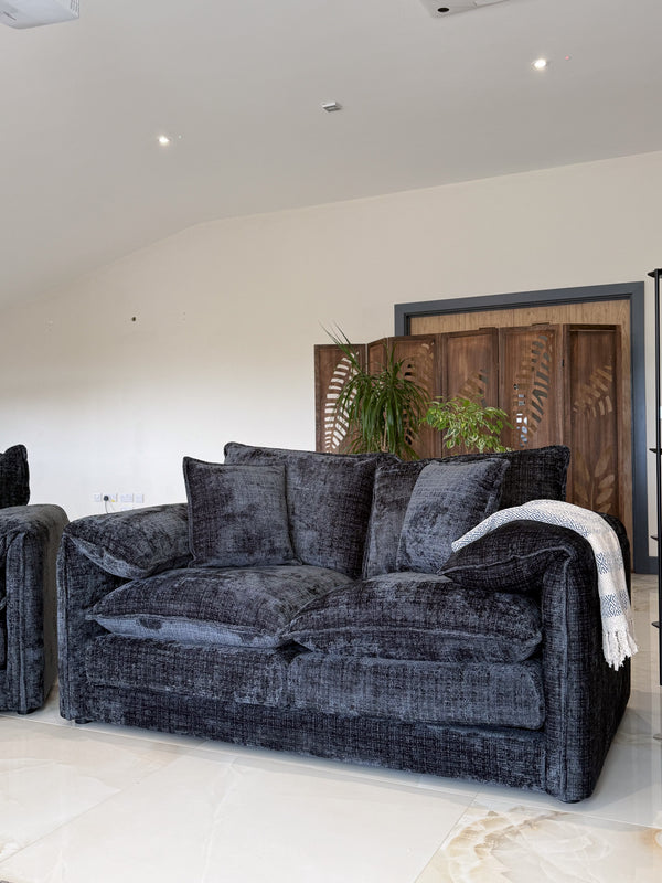 Solaya Sofa Black 2 Seater - Xshowhome