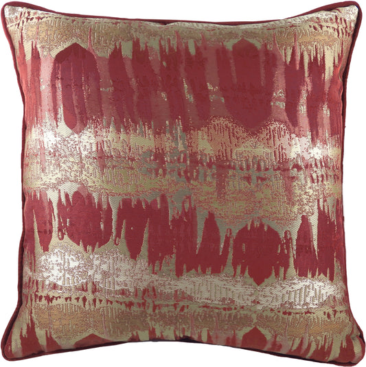 INCA 56X56 FEATHER FILLED CUSHION BURGUNDY