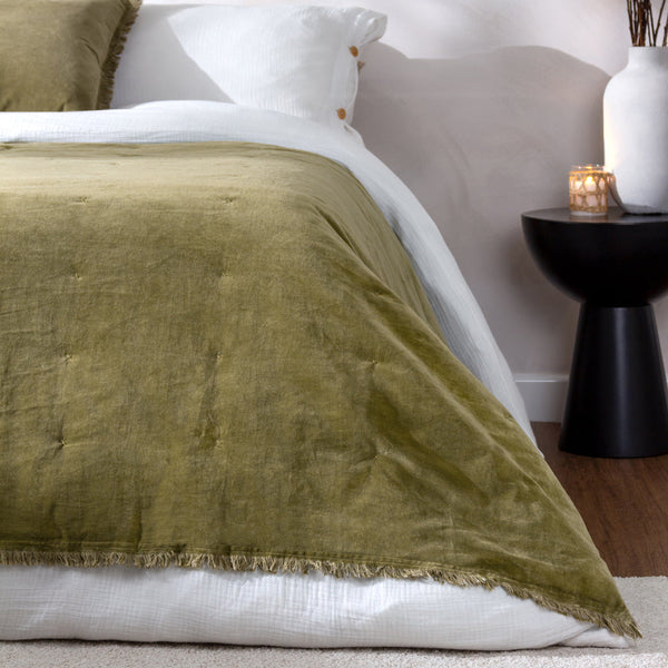 Jaye 140x220 Filled Bedspread Moss - Riva