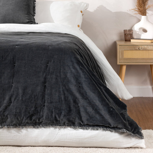 Jaye 140x220 Filled Bedspread Slate - Riva