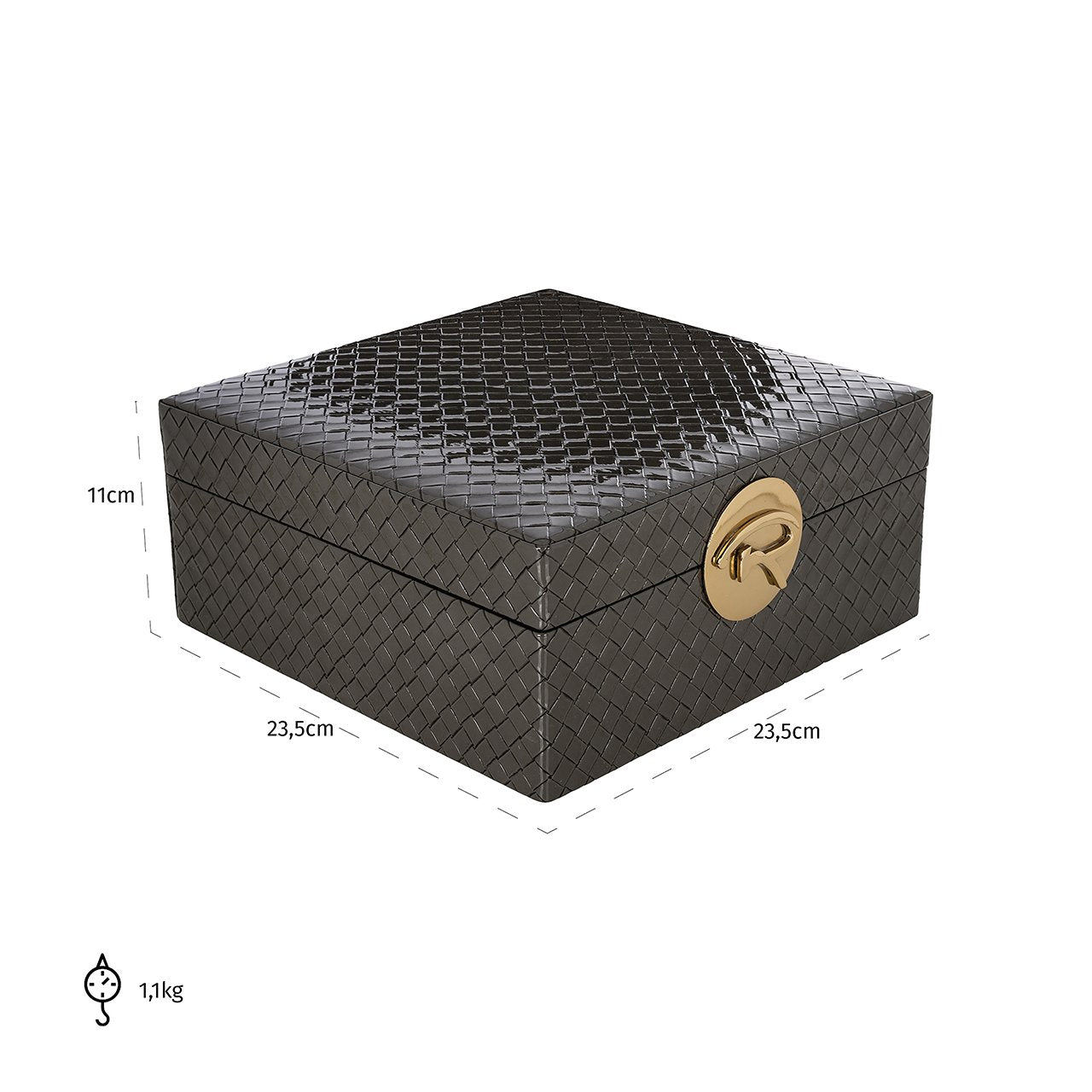 Jewellery box Rosaly big antracite (Antraciet)- Richmond Interiors