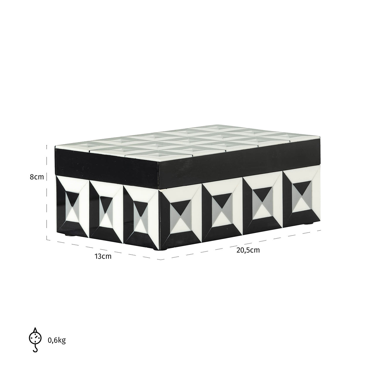 Storage Box Licia (Black/white)- Richmond Interiors