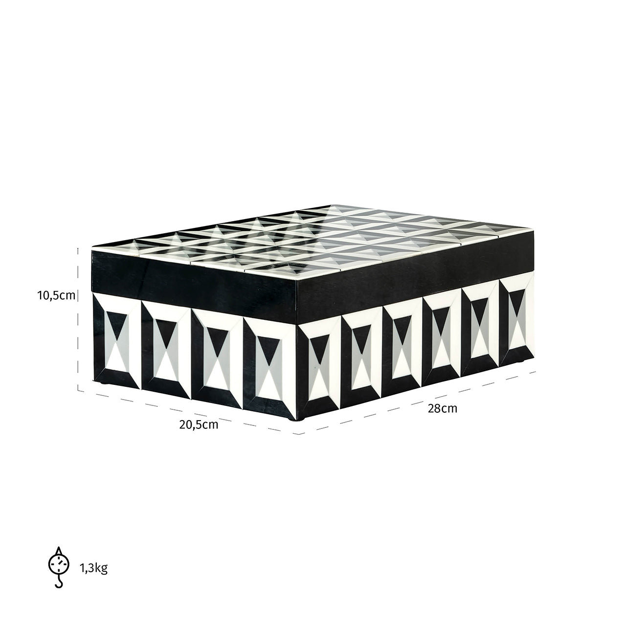 Storage Box Licia Big (Black/white)- Richmond Interiors