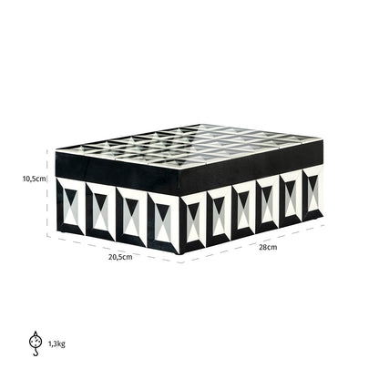 Storage Box Licia Big (Black/white)- Richmond Interiors