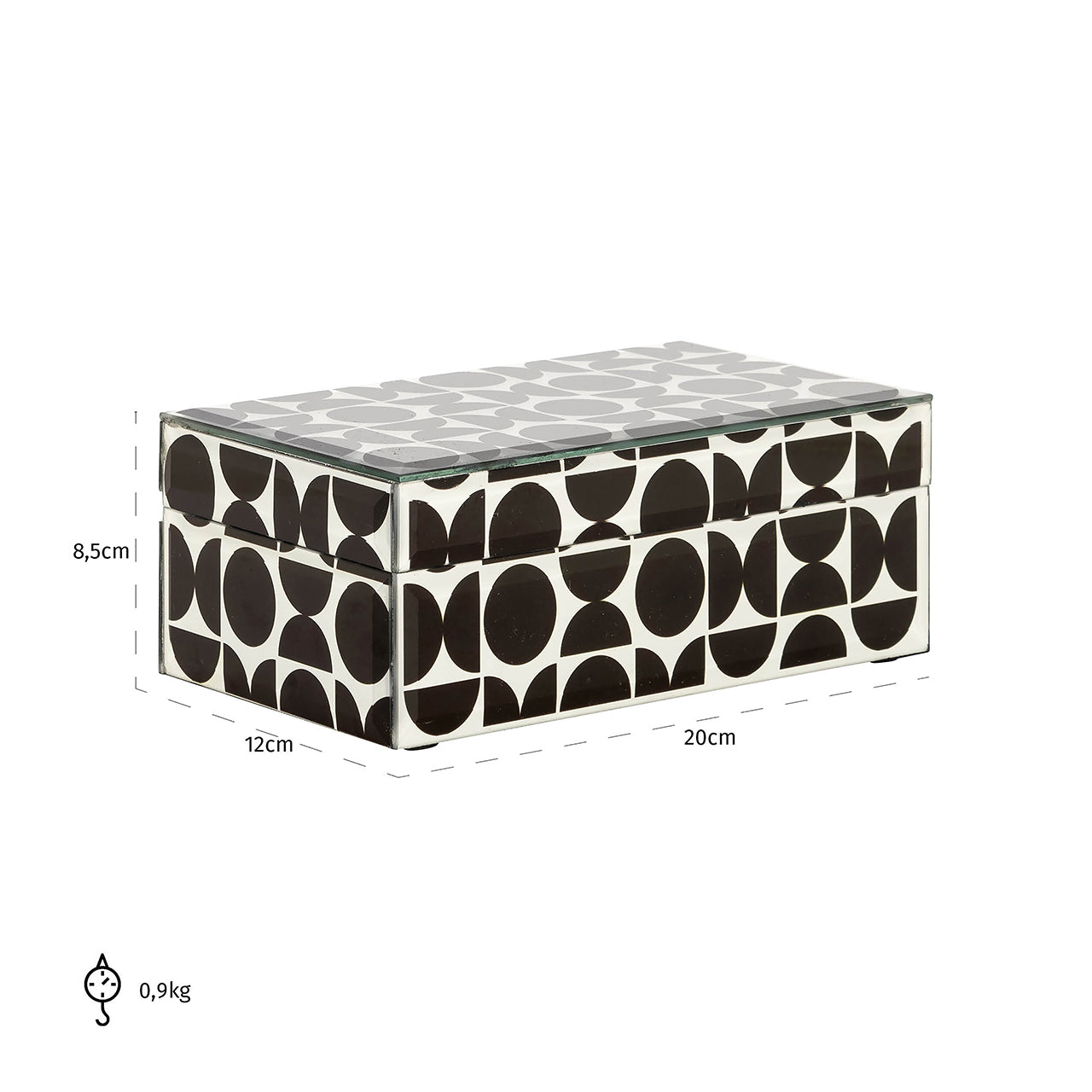 Storage Box Vivian small (Black)- Richmond Interiors