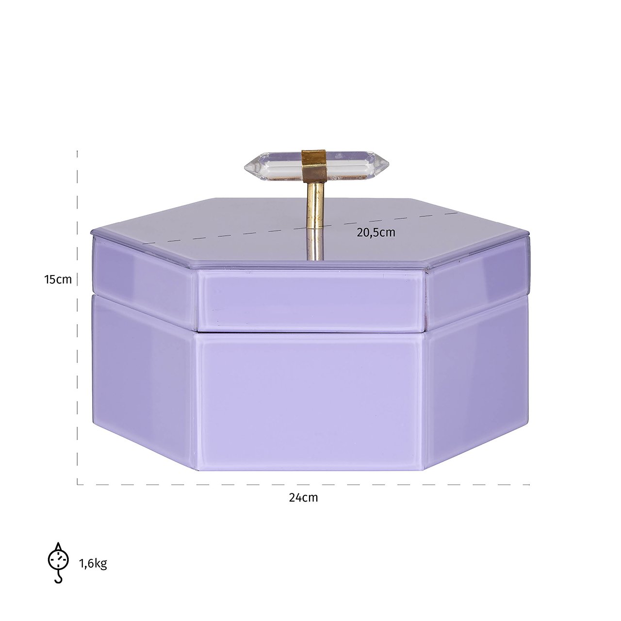 Storage box Jutta big (Purple)- Richmond Interiors