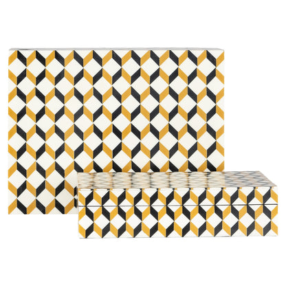 Storage box Frences set of 2 (Black/gold)- Richmond Interiors