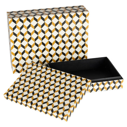 Storage box Frences set of 2 (Black/gold)- Richmond Interiors