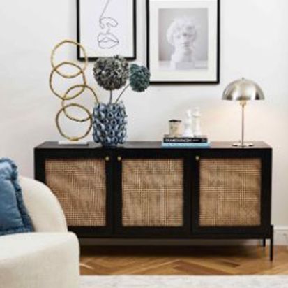 Rattan 3 Door Sideboard