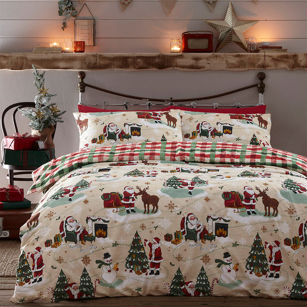 Jolly Santa Double Duvet Set Multi - Riva