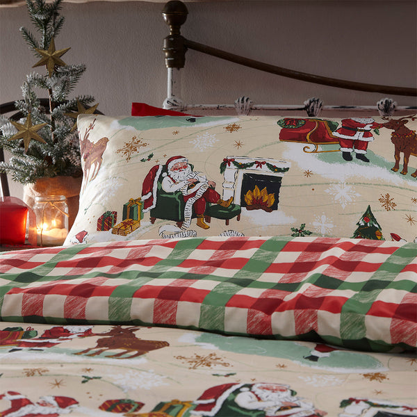 Jolly Santa Double Duvet Set Multi - Riva