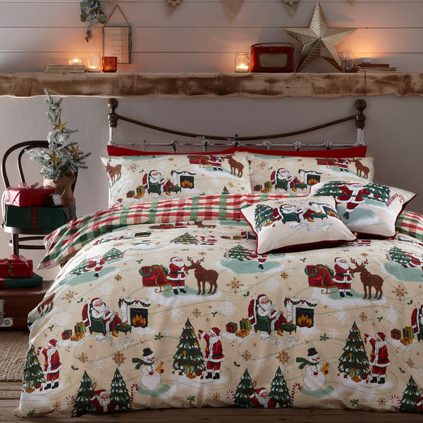 Jolly Santa Double Duvet Set Multi