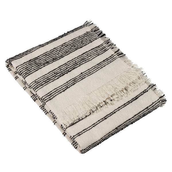Jour Linear Woven Throw 130x180 Natural