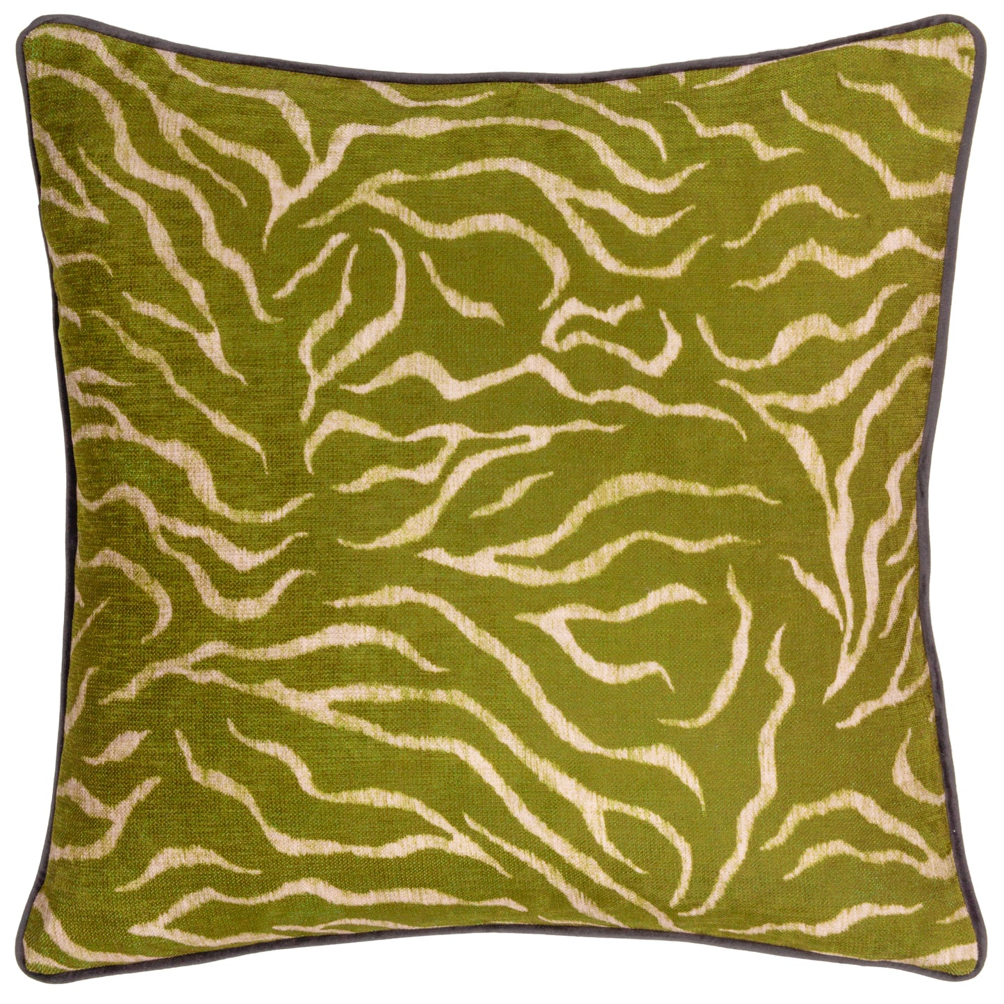 JURONG TIGER CHENILLE 50X50 FEATHER FILLED CUSHION MOSS