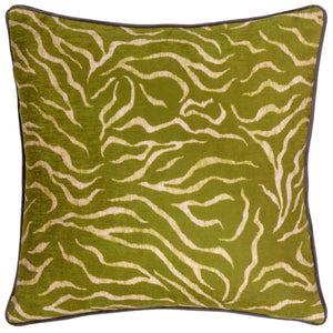 Jurong Tiger Chenille 50x50 Feather Filled Cushion Moss