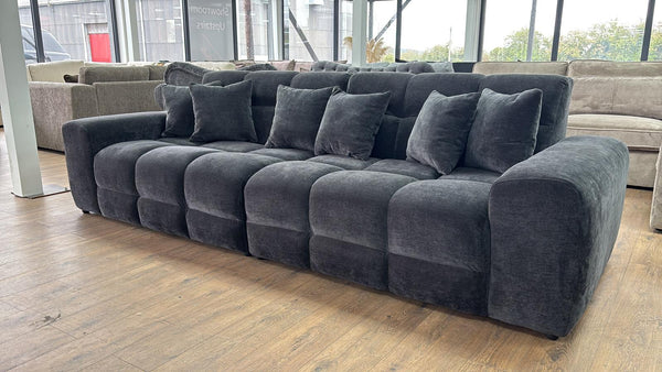 Jacob Sofa Black 4 Seater - Xshowhome