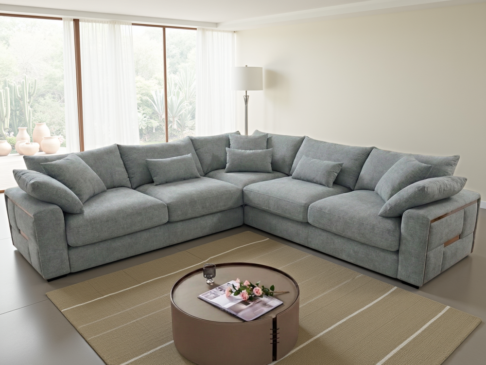 Jupiter Sofa Grey Large Corner - Xshowhome