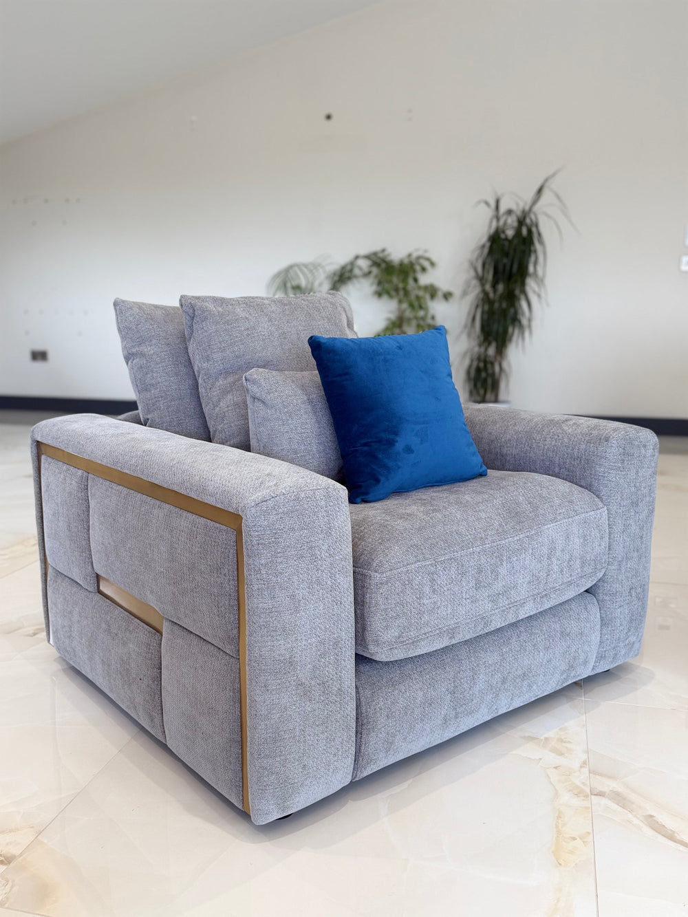 Jupiter Sofa Grey Armchair - Xshowhome