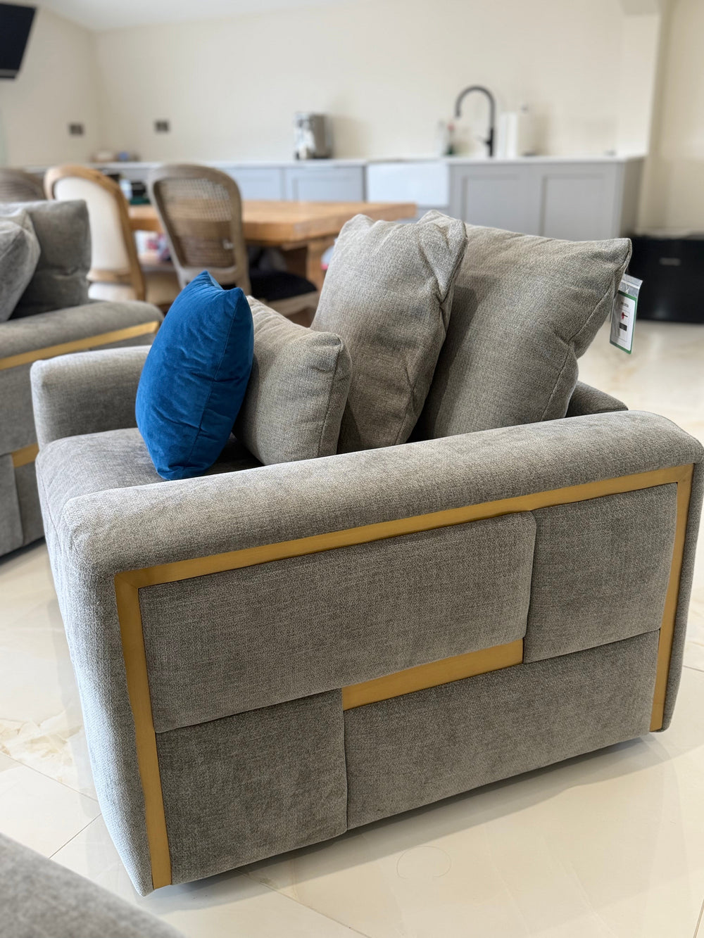 Jupiter Sofa Grey Armchair - Xshowhome