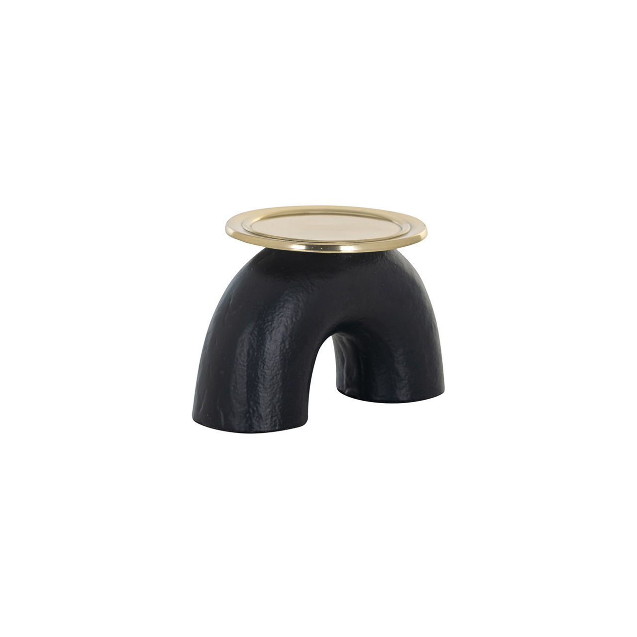 Candle holder Femke small (Black/gold)