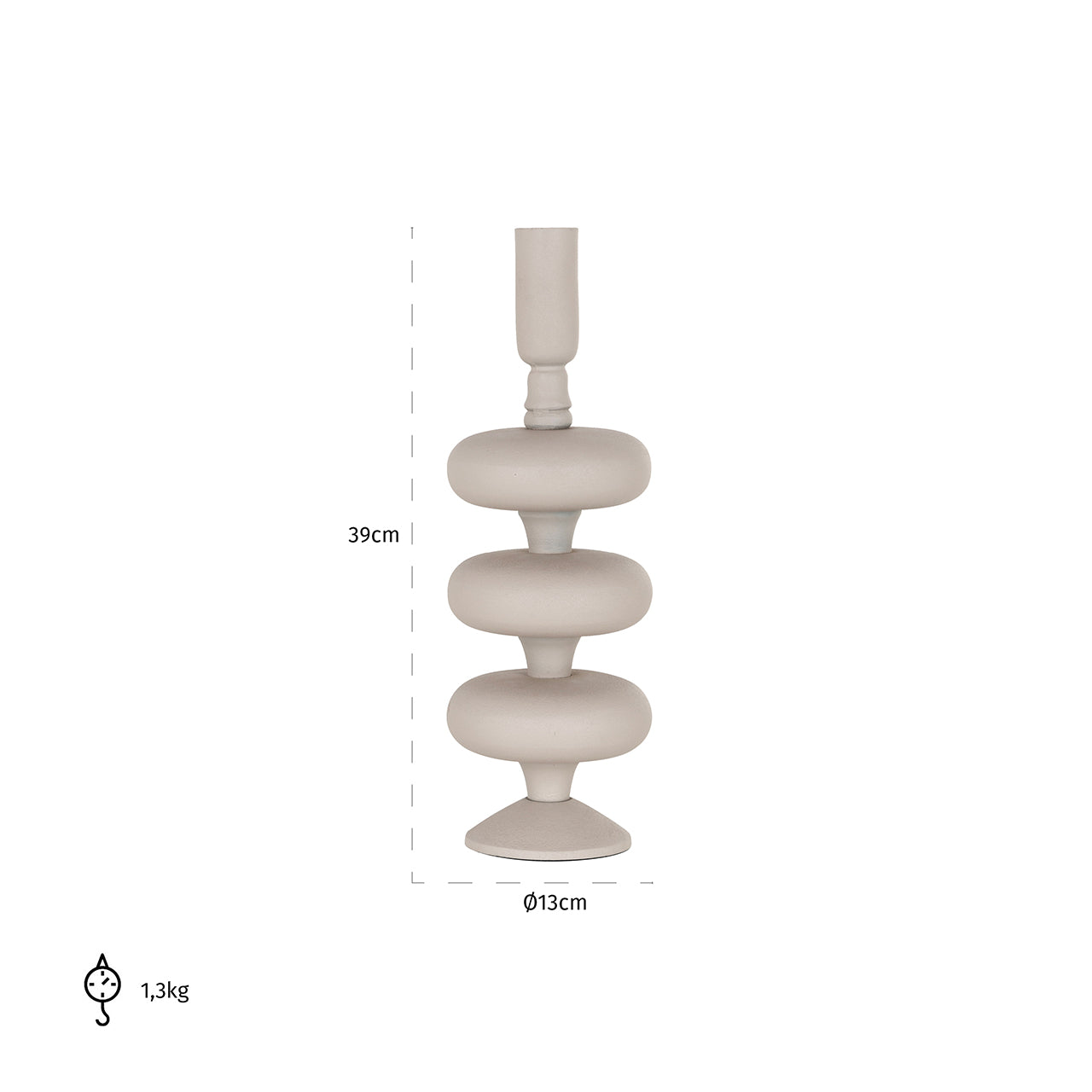 Candle holder Tilly big (Beige)- Richmond Interiors