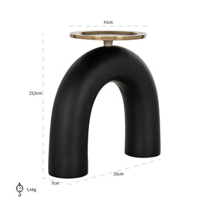 Candle Holder Livi Big (black/gold) – Richmond Interiors