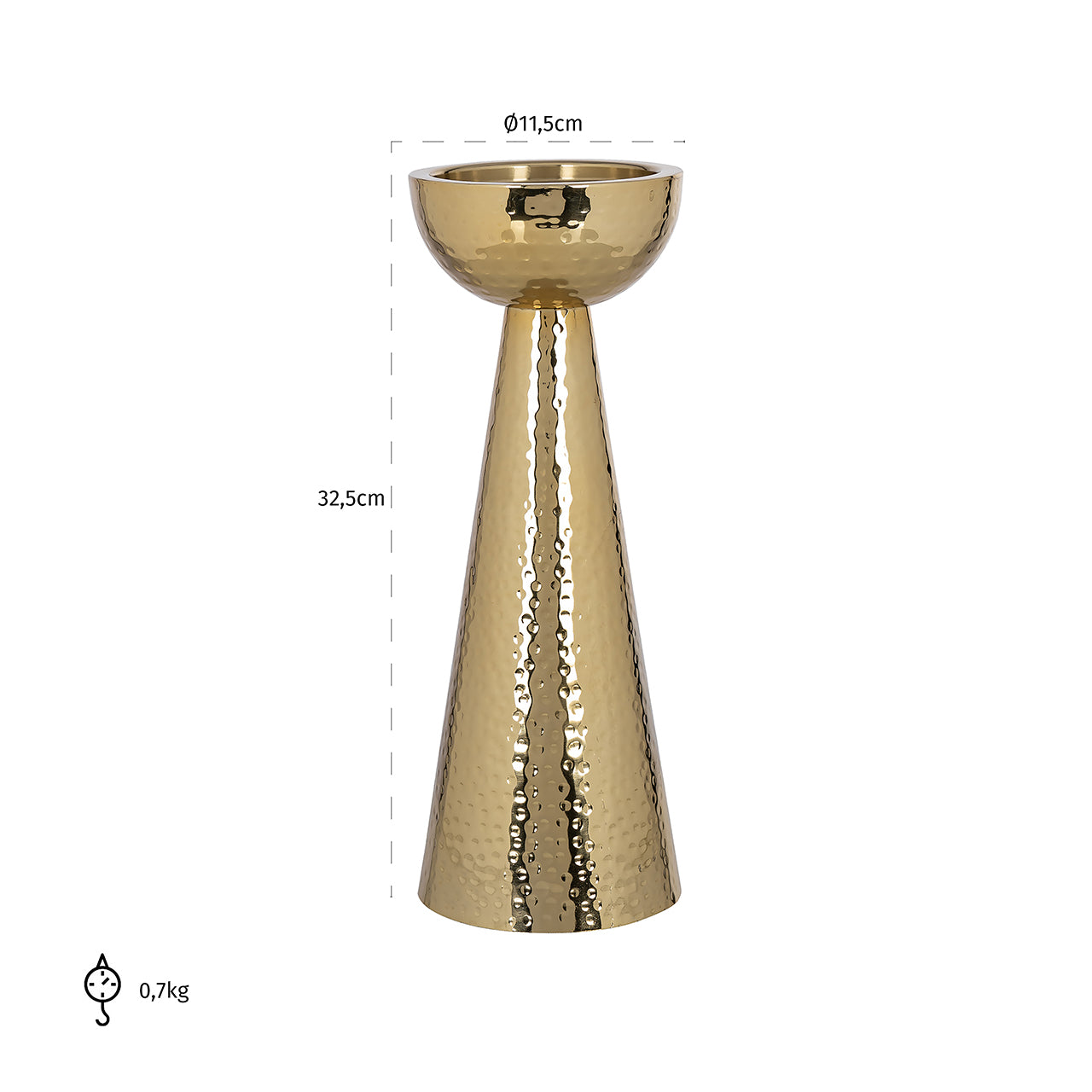 Candle holder Lizz small (Gold)- Richmond Interiors