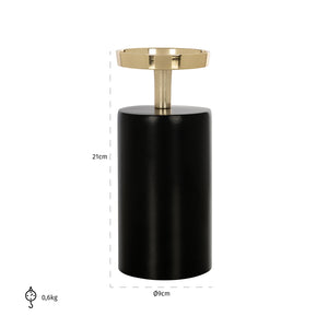Candle Holder Caya Small (black/gold) – Richmond Interiors
