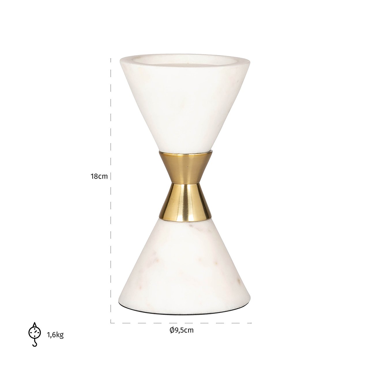 Candle holder Jurre (White)- Richmond Interiors